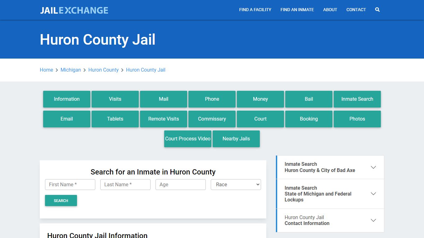 Huron County Jail Roster Lookup, MI, Inmate Search